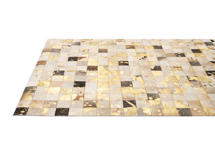 Detail image of 4' 11 x 7' 11 Cowhide - Patchwork Rug