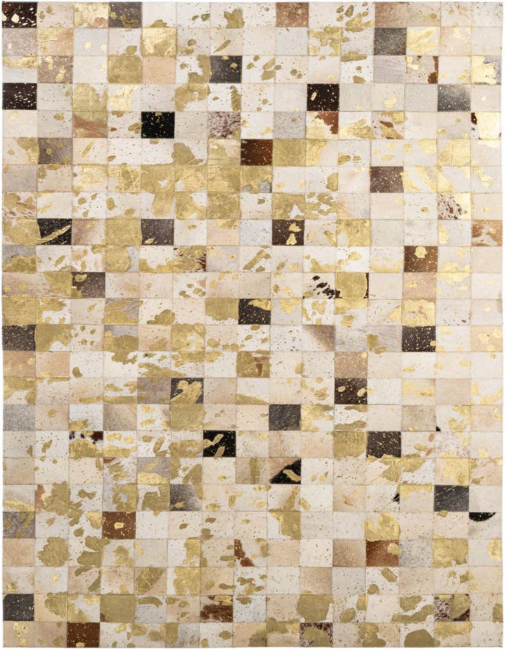 Detail image of 4' 11 x 7' 11 Cowhide - Patchwork Rug