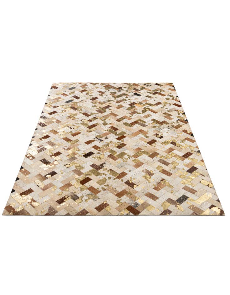 Detail image of 5' 1 x 7' 11 Cowhide - Patchwork Rug