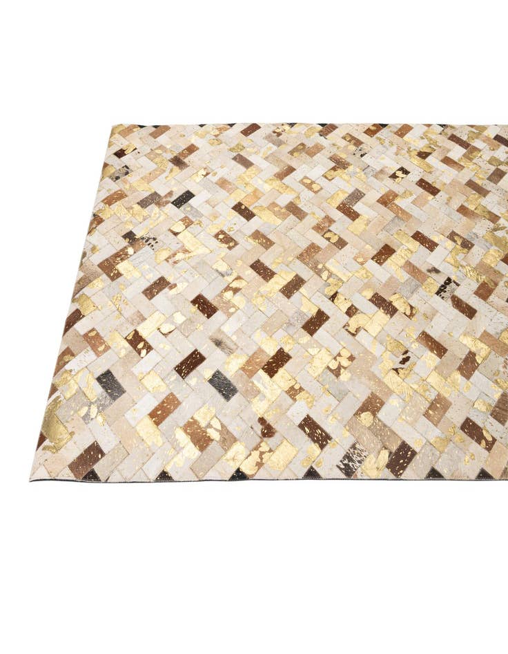 Detail image of 5' 1 x 7' 11 Cowhide - Patchwork Rug