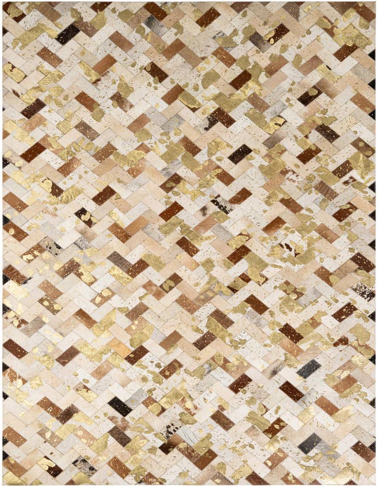 Detail image of 5' 1 x 7' 11 Cowhide - Patchwork Rug
