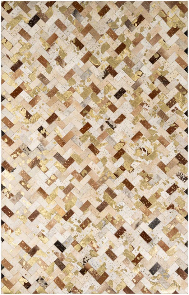 Detail image of 5' 1 x 7' 11 Cowhide - Patchwork Rug
