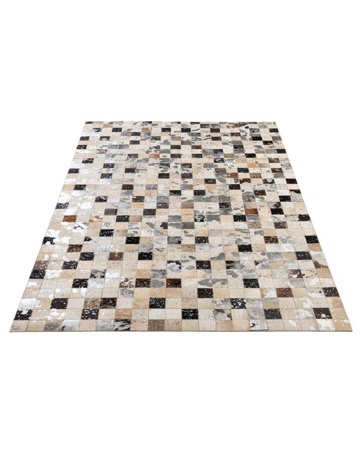 Detail image of 5' 1 x 8' 1 Cowhide - Patchwork Rug