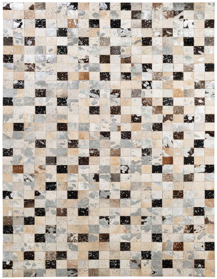 Detail image of 5' 1 x 8' 1 Cowhide - Patchwork Rug