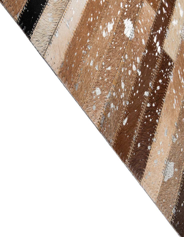 Detail image of 5' 1 x 8' 1 Cowhide - Patchwork Rug