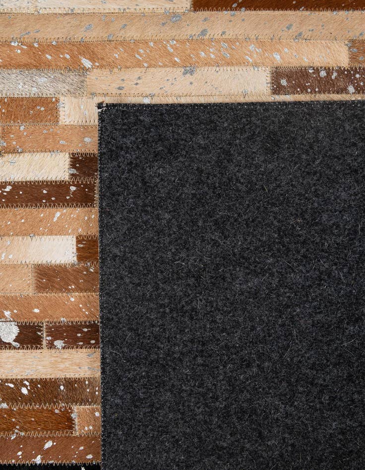 Detail image of 5' 1 x 8' 1 Cowhide - Patchwork Rug