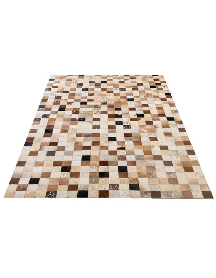 Detail image of 5' 1 x 8' 1 Cowhide - Patchwork Rug