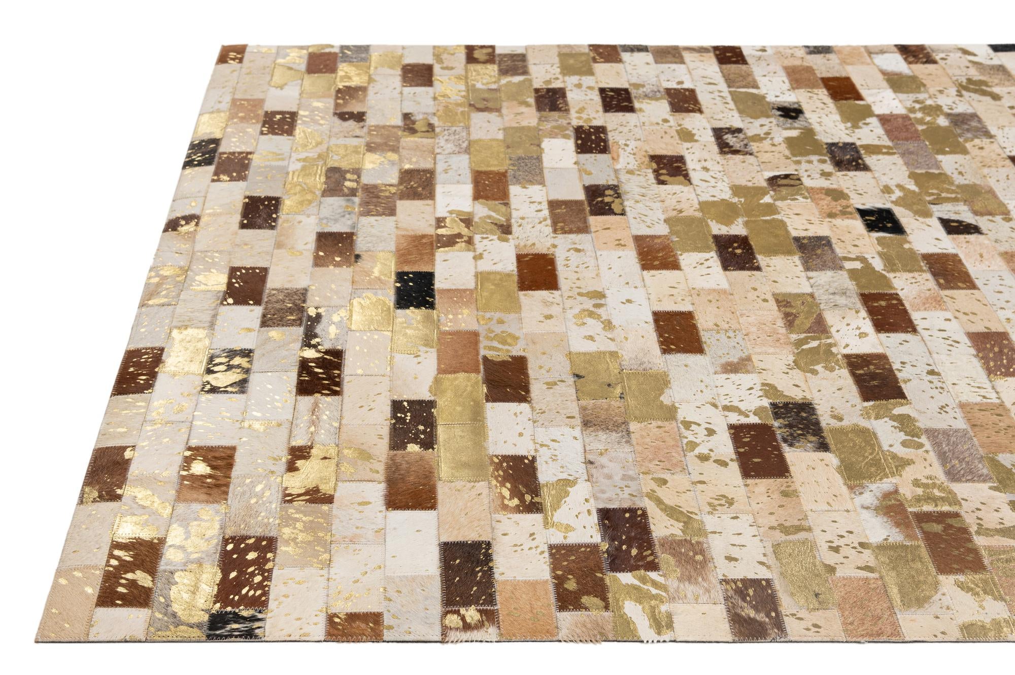 150cm x 245cm Cowhide - Patchwork Tæppe