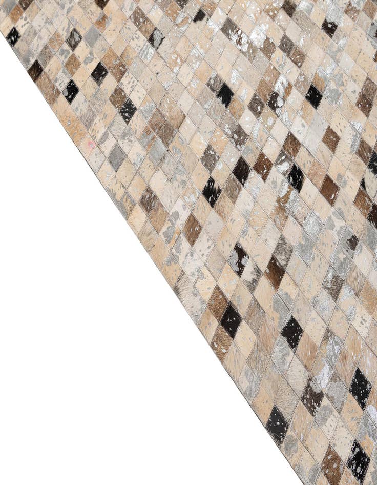 Detail image of 4' 11 x 7' 11 Cowhide - Patchwork Rug