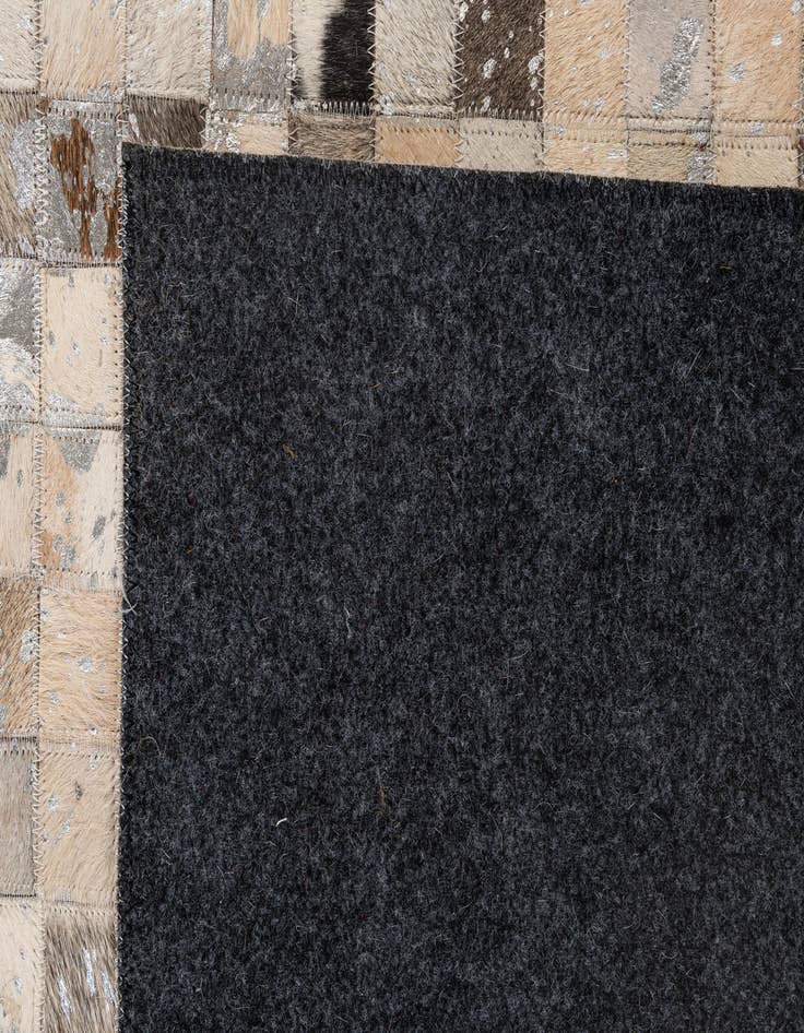 Detail image of 4' 11 x 7' 11 Cowhide - Patchwork Rug