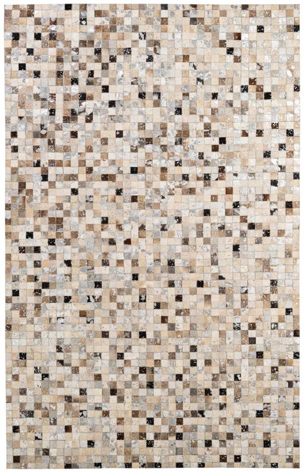 Detail image of 4' 11 x 7' 11 Cowhide - Patchwork Rug