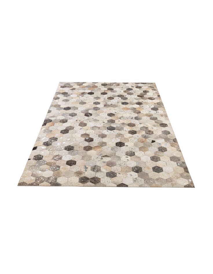 Detail image of 5' 1 x 8' Cowhide - Patchwork Rug