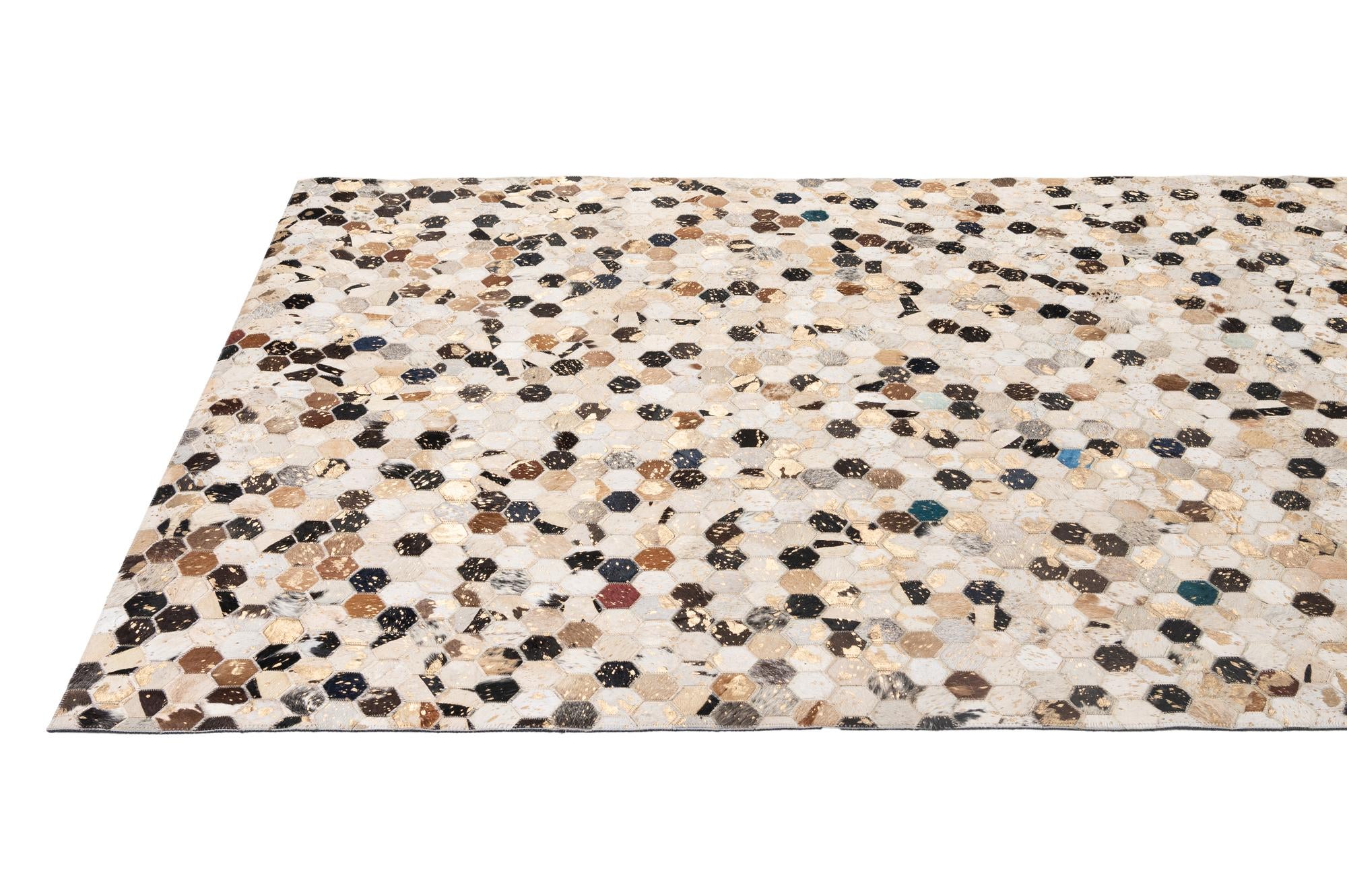 5' 1 x 8' Cowhide - Patchwork Rug