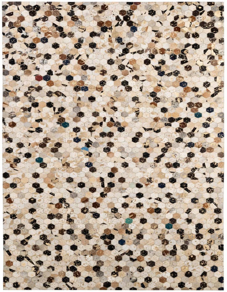 Detail image of 5' 1 x 8' Cowhide - Patchwork Rug