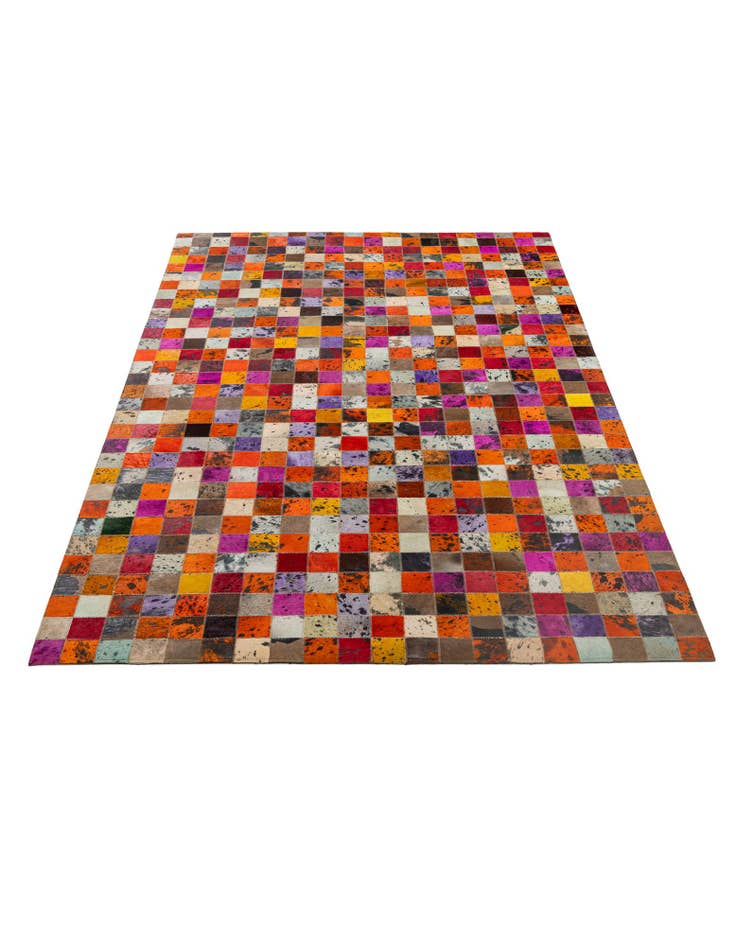 Detail image of 5' 1 x 7' 11 Cowhide - Patchwork Rug