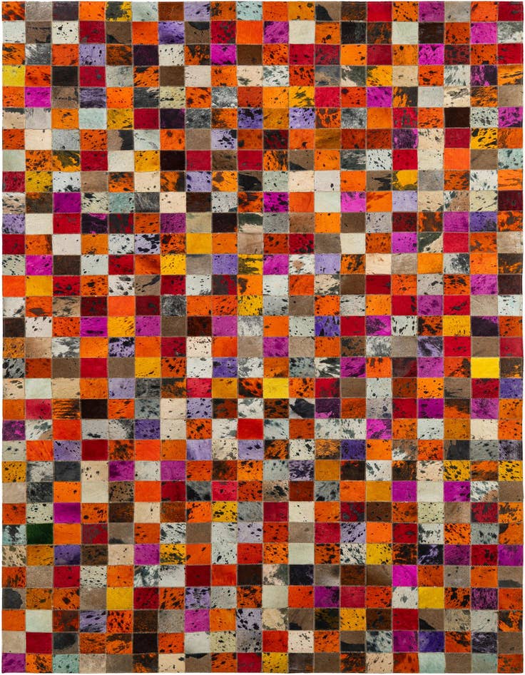 Detail image of 5' 1 x 7' 11 Cowhide - Patchwork Rug