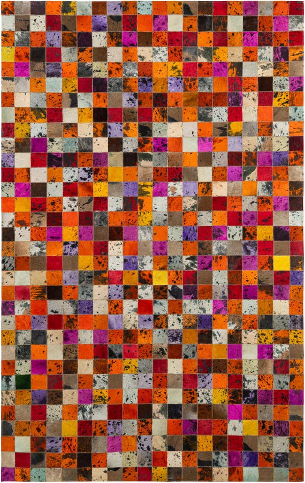 Detail image of 5' 1 x 7' 11 Cowhide - Patchwork Rug