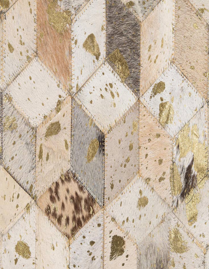 Detail image of 5' x 8' 1 Cowhide - Patchwork Rug