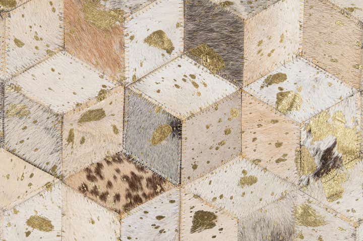 5' x 8' 1 Cowhide - Patchwork Rug