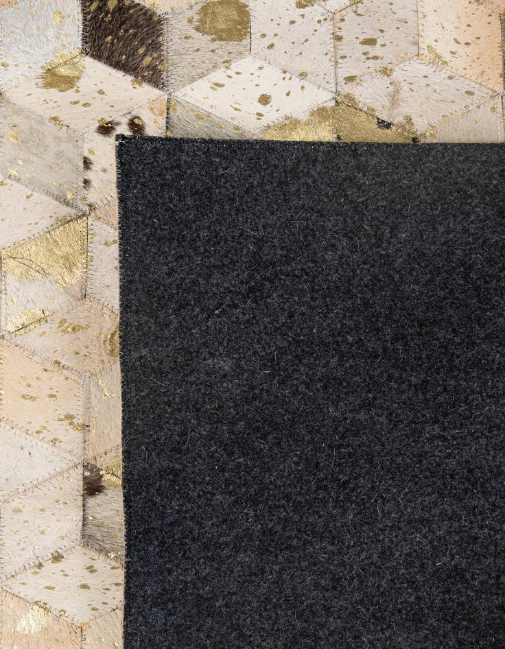 Detail image of 5' x 8' 1 Cowhide - Patchwork Rug