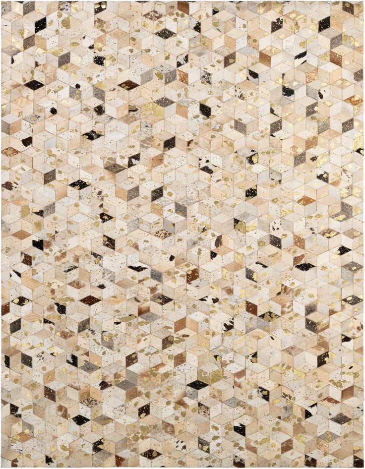 Detail image of 5' x 8' 1 Cowhide - Patchwork Rug