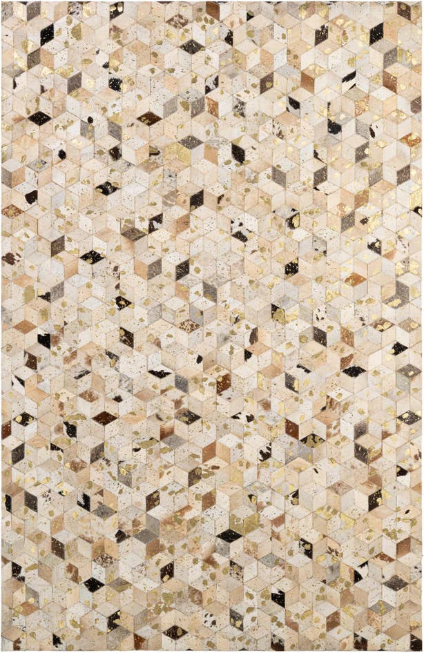 Detail image of 5' x 8' 1 Cowhide - Patchwork Rug