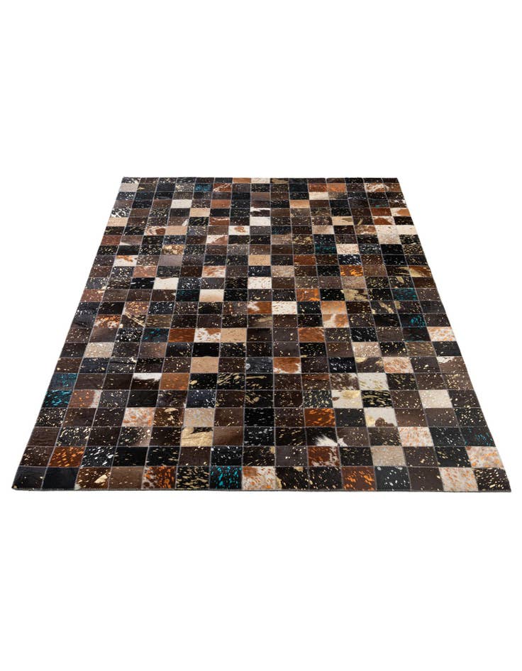 Detail image of 4' 11 x 7' 10 Cowhide - Patchwork Rug