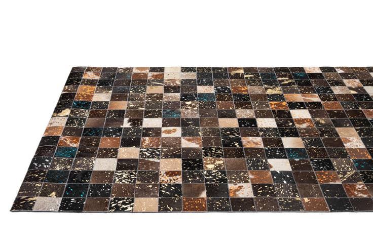 Detail image of 4' 11 x 7' 10 Cowhide - Patchwork Rug