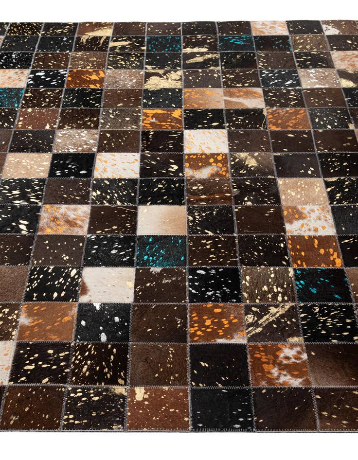 Detail image of 4' 11 x 7' 10 Cowhide - Patchwork Rug
