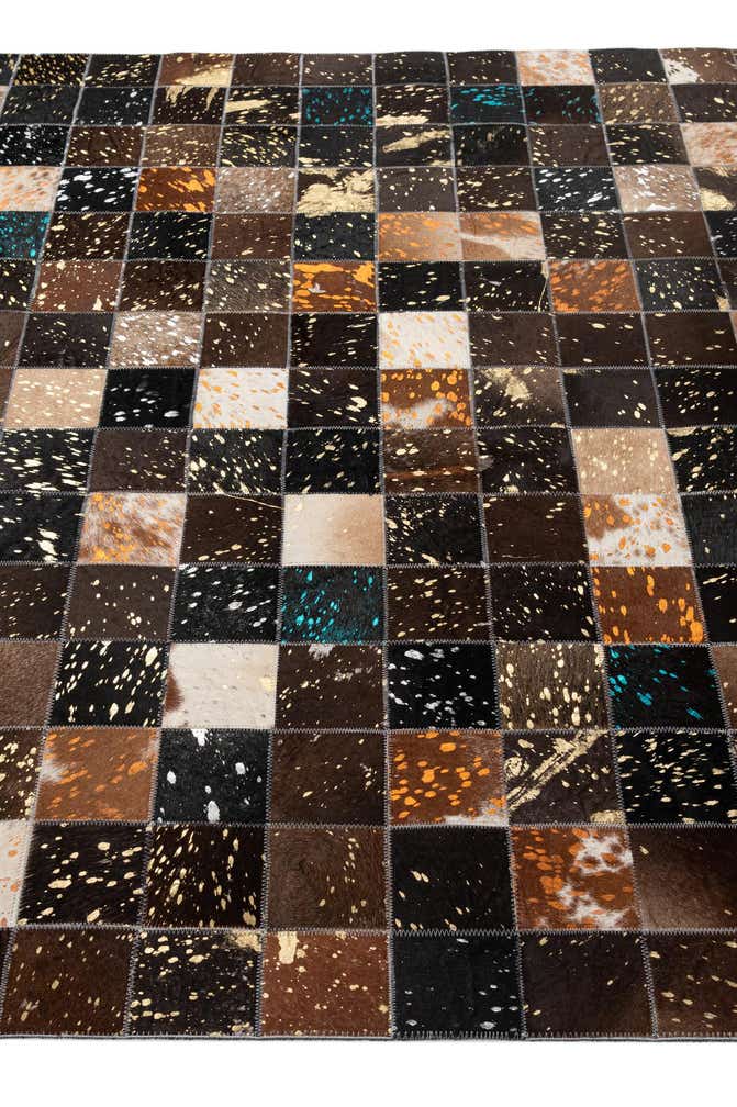 4' 11 x 7' 10 Cowhide - Patchwork Rug