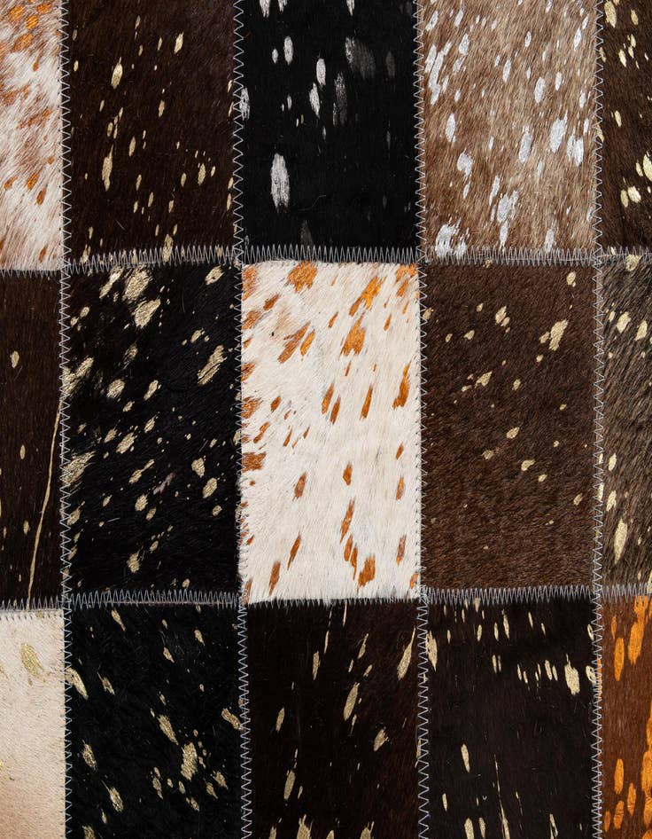 Detail image of 4' 11 x 7' 10 Cowhide - Patchwork Rug