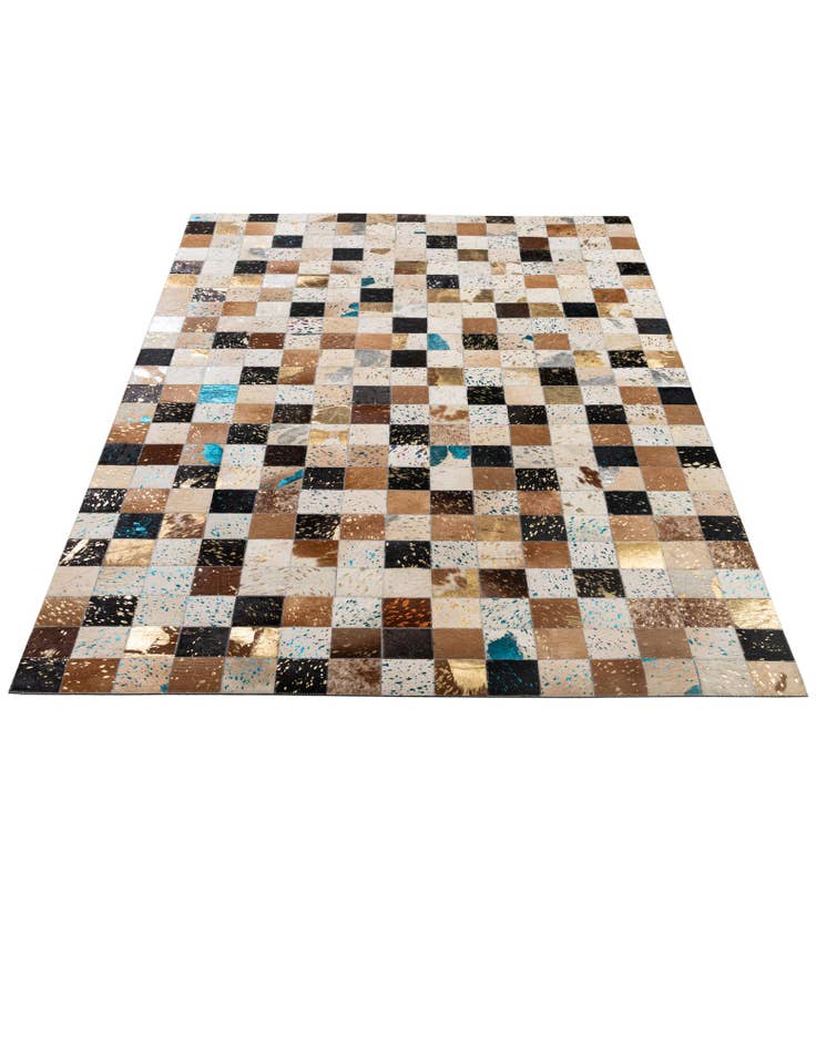 Detail image of 5' x 7' 11 Cowhide - Patchwork Rug