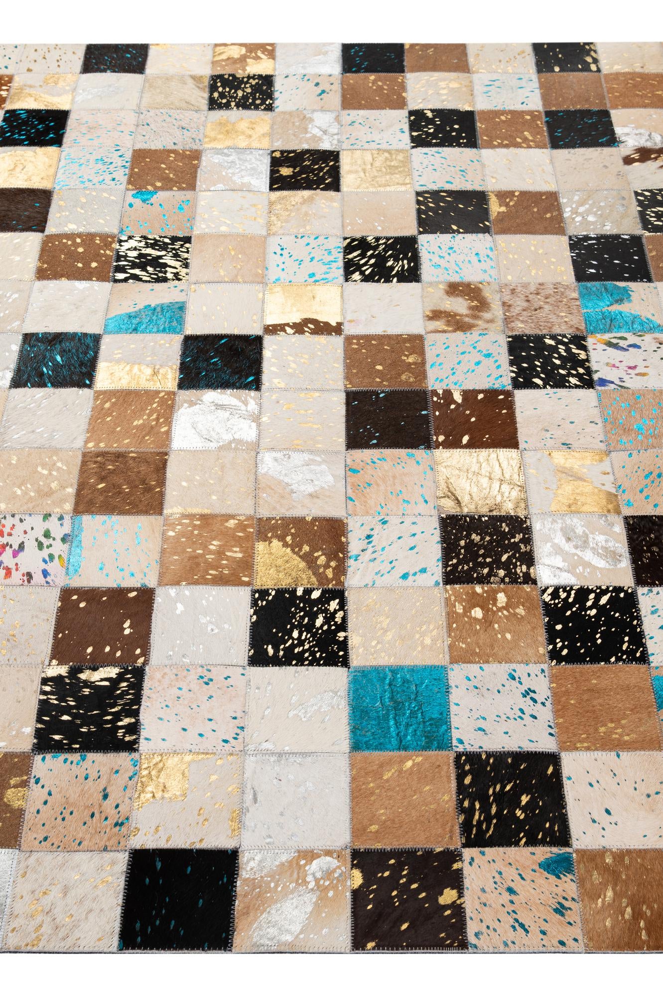 5' x 7' 11 Cowhide - Patchwork Rug