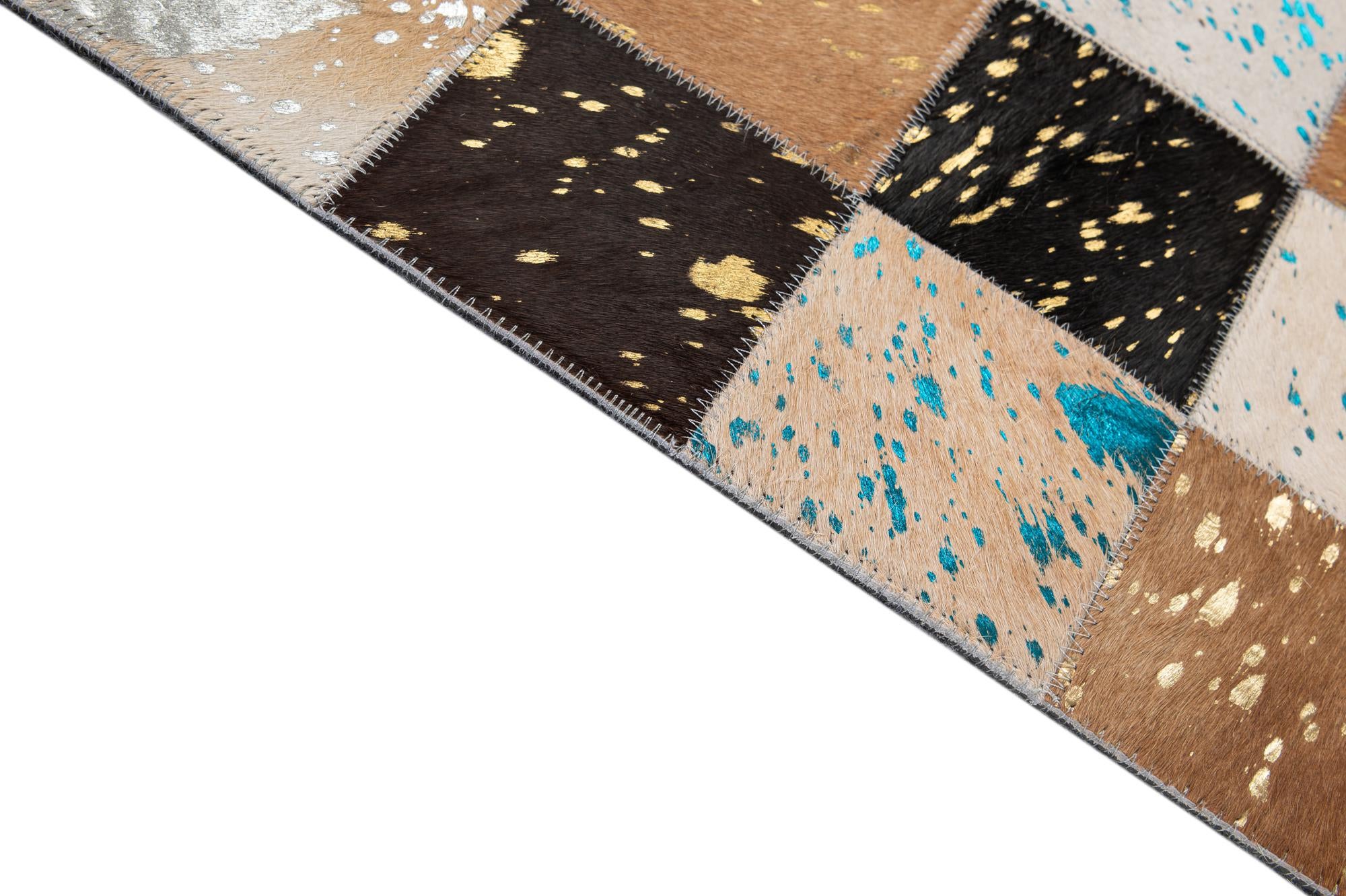 5' x 7' 11 Cowhide - Patchwork Rug