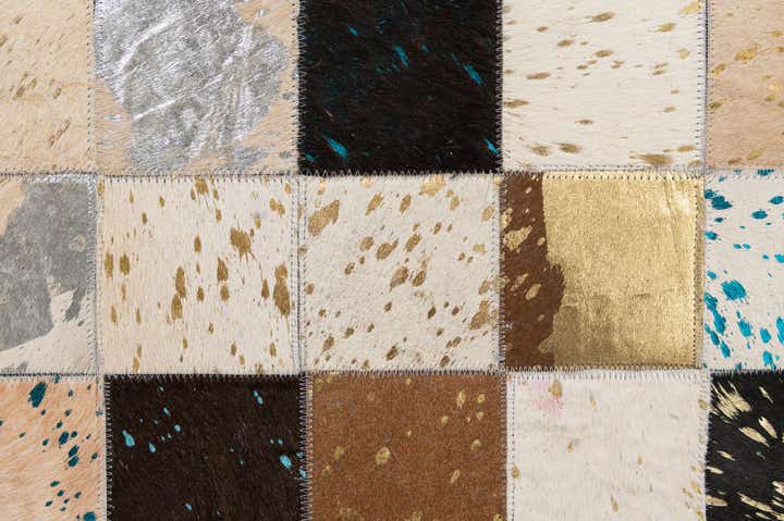 5' x 7' 11 Cowhide - Patchwork Rug