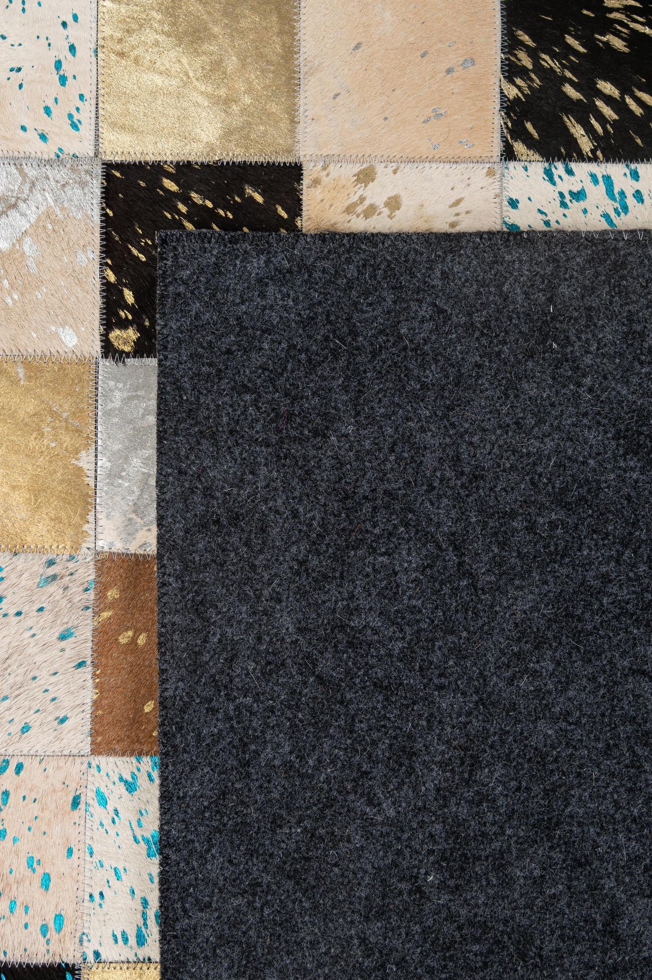 5' x 7' 11 Cowhide - Patchwork Rug