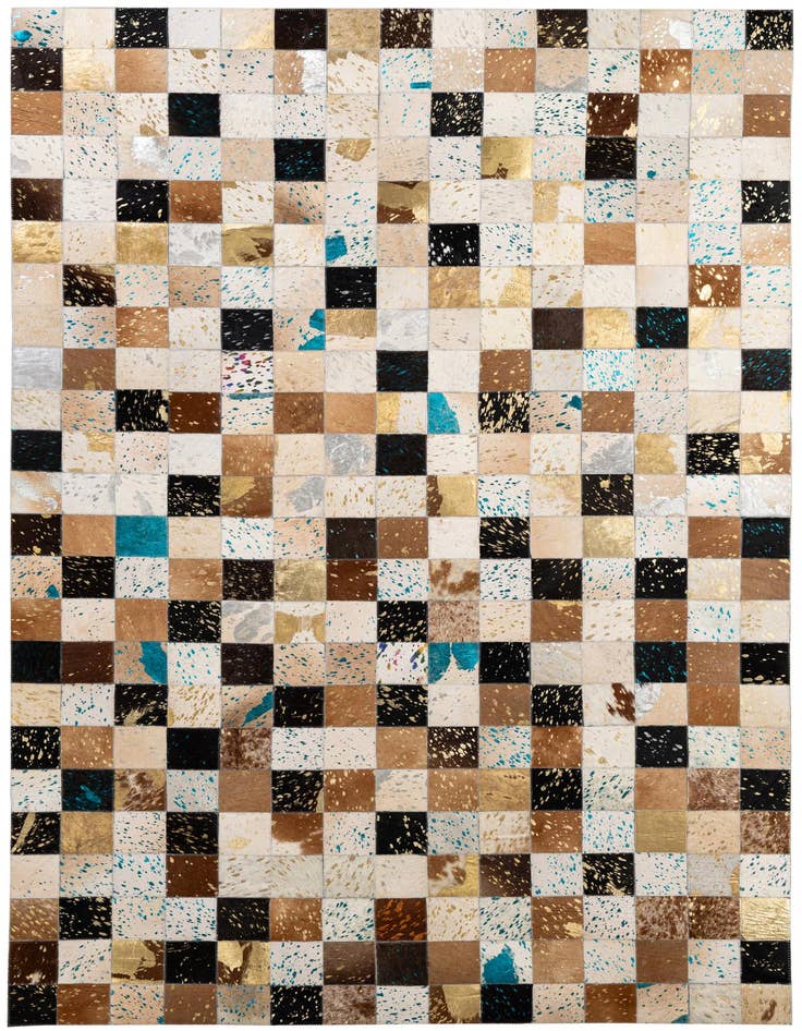 Detail image of 5' x 7' 11 Cowhide - Patchwork Rug