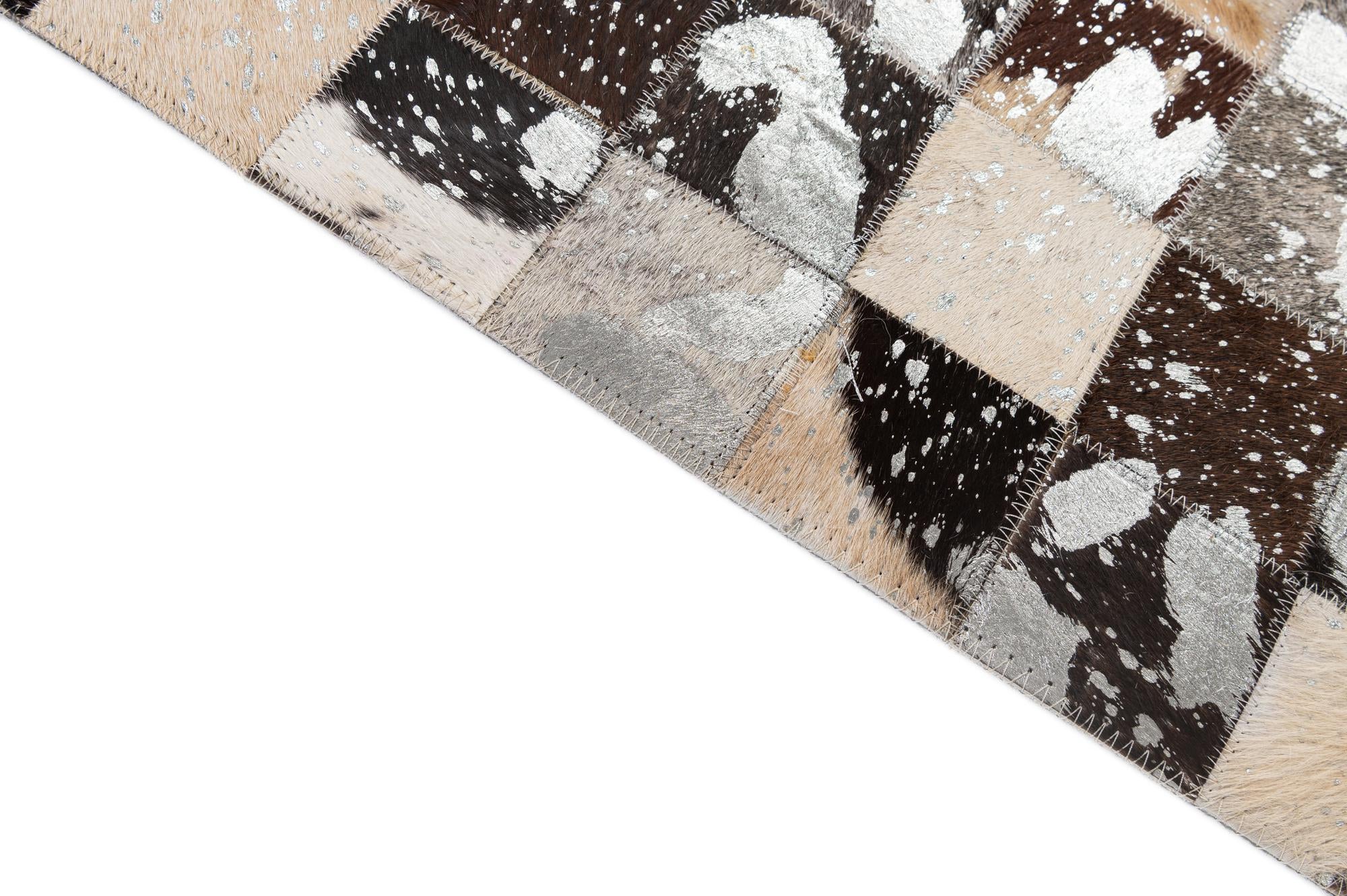 5' 1 x 8' Cowhide - Patchwork Rug