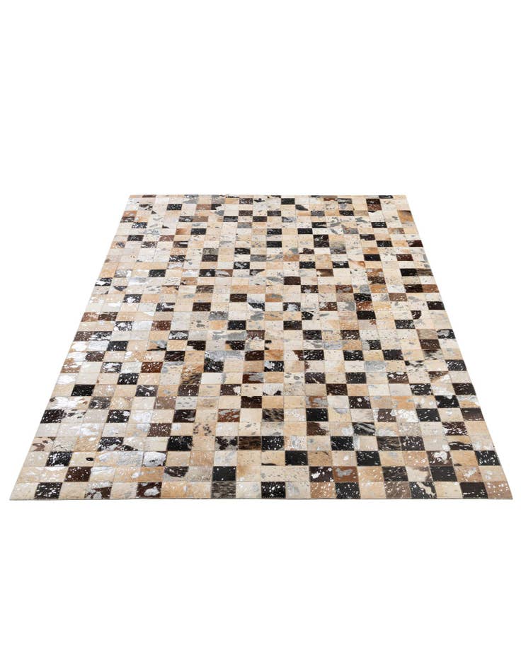 Detail image of 5' 1 x 7' 11 Cowhide - Patchwork Rug