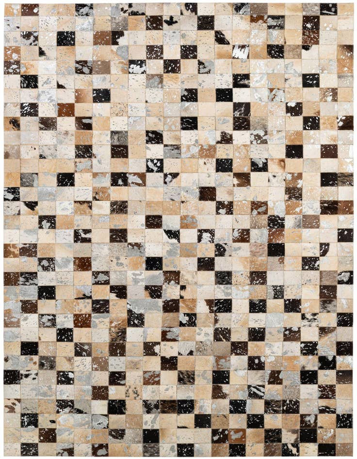 Detail image of 5' 1 x 7' 11 Cowhide - Patchwork Rug
