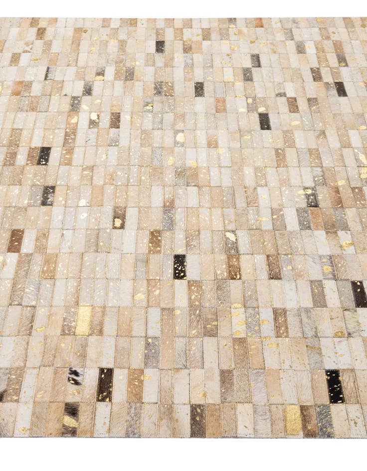 Detail image of 5' 2 x 8' Cowhide - Patchwork Rug