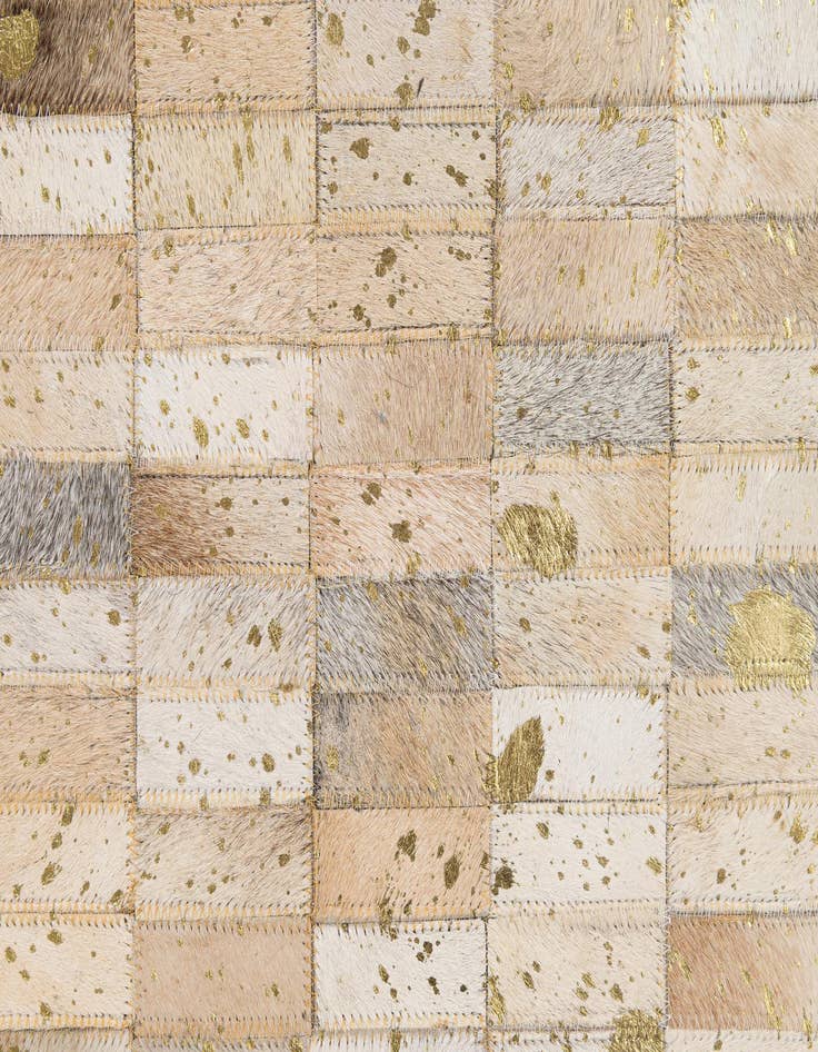 Detail image of 5' 2 x 8' Cowhide - Patchwork Rug