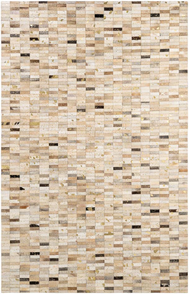 Detail image of 5' 2 x 8' Cowhide - Patchwork Rug