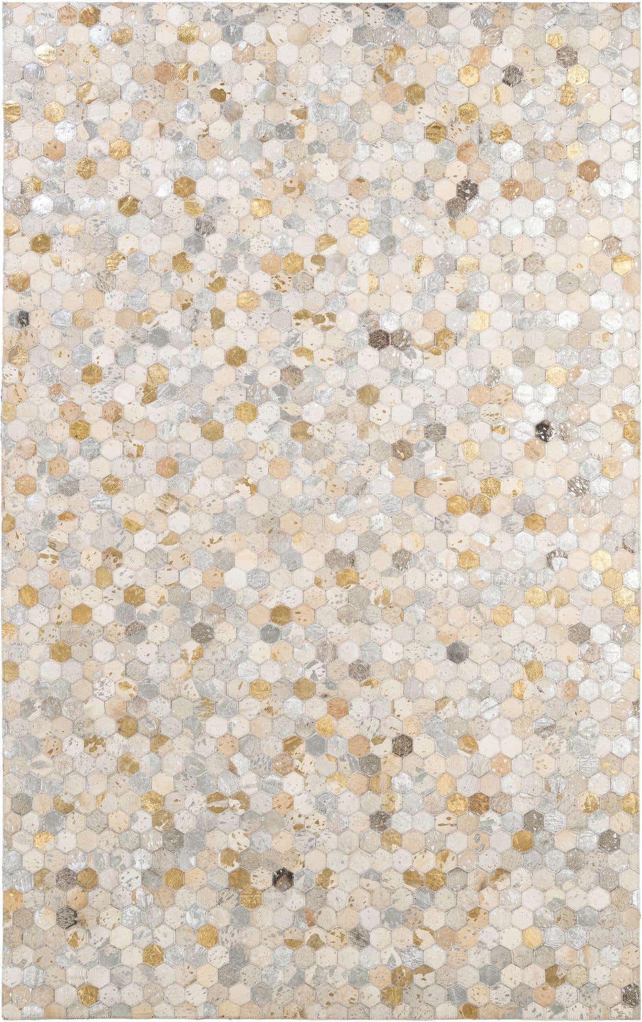 5' 1 x 8' Cowhide - Patchwork Rug