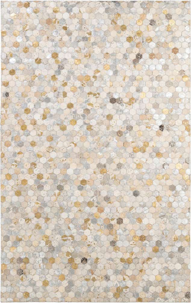 5' 1 x 8' Cowhide - Patchwork Rug