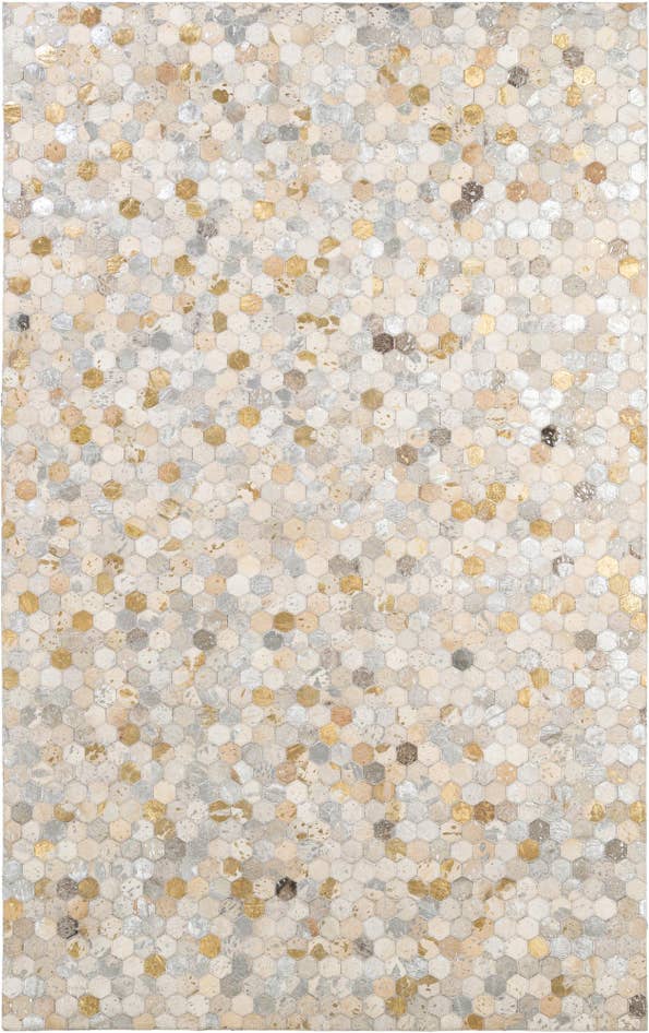 Detail image of 5' 1 x 8' Cowhide - Patchwork Rug