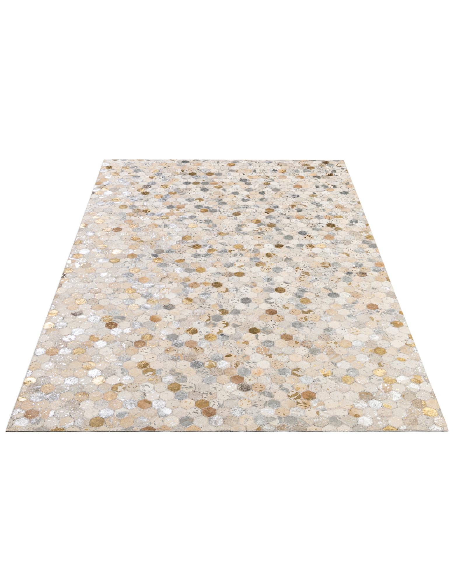 5' 2 x 8' 1 Cowhide - Patchwork Rug