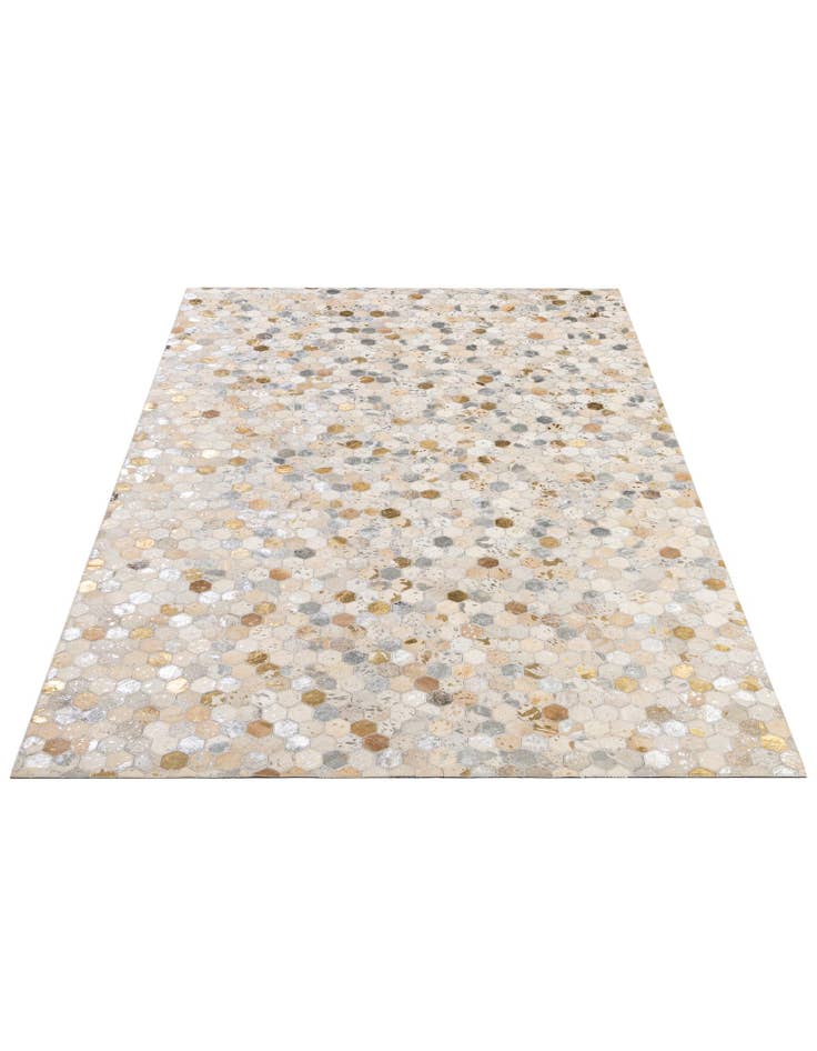 Detail image of 5' 2 x 8' 1 Cowhide - Patchwork Rug