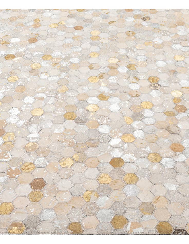 Detail image of 5' 2 x 8' 1 Cowhide - Patchwork Rug