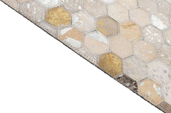 5' 2 x 8' 1 Cowhide - Patchwork Rug